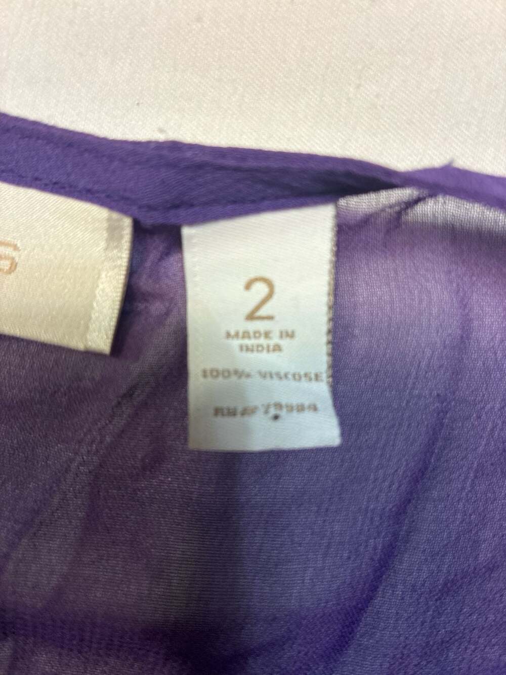 Chico's Size 2 Purple Pink Ombre Embellished Beaded Mirror Tunic Top - Picture 3 of 10